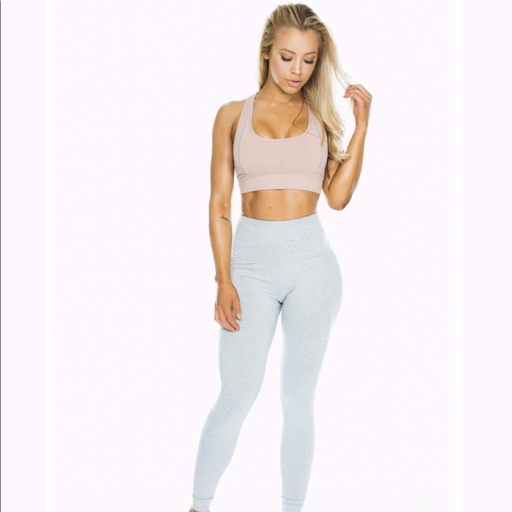 Saski High Waisted Marble Gray Leggings
